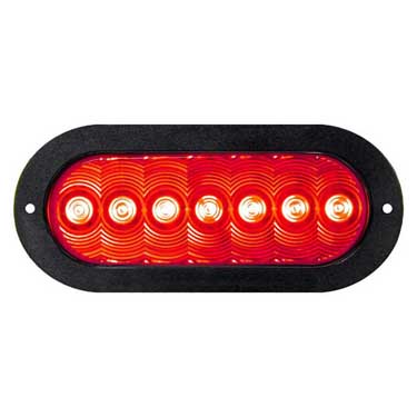 Peterson M823RTL-7 Led Stop/Turn/Tail, Oval, Amp, Narrow Flange-Mount 7.88″X3.31″, Red, Bulk Pack