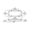 Peterson M823A-22 Led Front Park & Turn, Oval, 6.5X2.25 12V, Amber, Bulk Pack