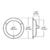 Peterson 824R-9 Led Stop/Turn/Tail, Round, Flange-Mount 4″, Multi-Volt, Red, Poly Bag