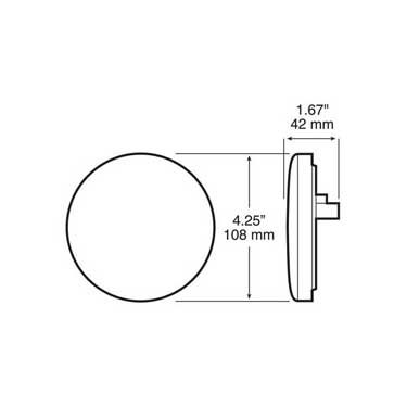 Peterson M826R-MV Led Stop/Turn/Tail, Round, 4″ Multi-Volt, Red, Red, Bulk Pack