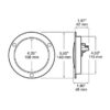 Peterson M827FR Led Stop/Turn/Tail, Round, Single Diode Flange-Mount W/ Reflex, 4″, Red, Bulk Pack