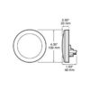 Peterson 827KR Led Stop/Turn/Tail, Round, Single Diode, W/ Reflex, Kit, 4″, Red, Poly Bag
