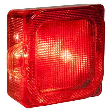 Peterson M844 Led Stop/Turn/Tail & Side Marker Light Rectangular, Submersible Low Profile Over 80″ W/O License Light 5.38″X4.61″, Red, Bulk Pack