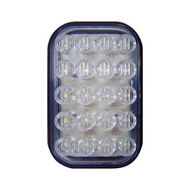 Peterson P850C-1 Led Back-Up Light, Rectangular, Vertical, Ece, 12″ Leads, 5.3″X 3.44″Multi-Volt, White, Poly Bag