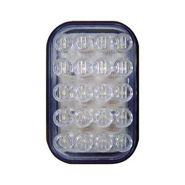 Peterson 850C-AMP Led Back-Up Light, Rectangular, Verticle Ece/ Dot 12″ Leads W/ Amp 5.3″X3.44″ Multi-Volt, White, Bulk Pack