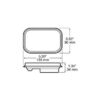 Peterson P851A-R-SW Led Combination Stop/Turn/Tail, Rectangular, Ece, Multi-Volt, Amber + Red, Poly Bag