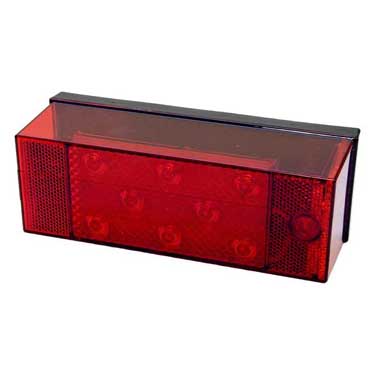 Peterson M856 Led Stop/Turn/Tail & Side Marker Rear Rectangular, Over 80″ Submersible W/O License Light 7.94″X2.88″, Red, Bulk Pack