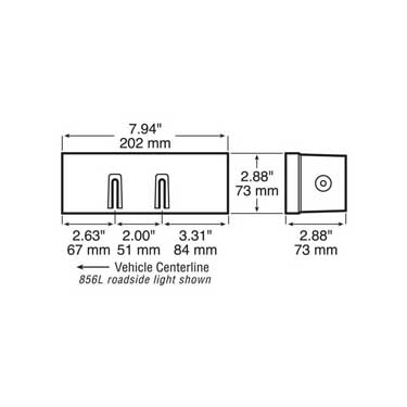 Peterson 856L Led Stop/Turn/Tail, Rectangular, W/ License Light, Red, Poly Bag
