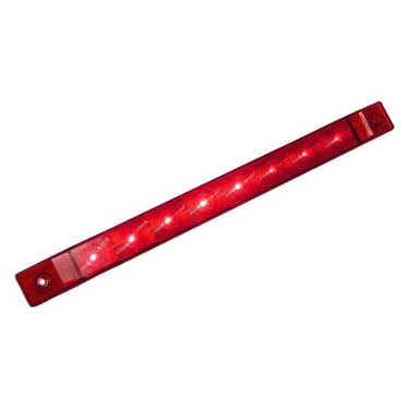 Peterson 869R Led Stop/Turn/Tail, Rectangular, Thin-Line 15.78″X1.3″, Red, Poly Bag