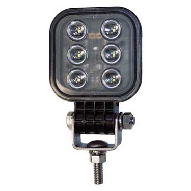 Peterson 905-MV Led Work Light, Square, Pedestal-Mount, 500 Lumens, Multi-Volt, Hardwired W/ Stripped Leads, 3″X 3″, White, Poly Bag