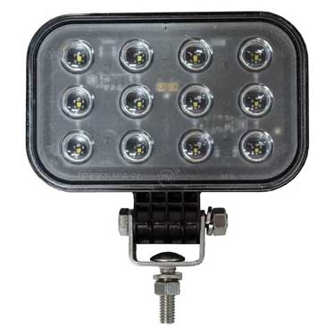 Peterson 906-MV Led Work Light, Rectangular, Pedestal-Mount, 1000 Lumens, Multi-Volt, Hardwired W/ Stripped Leads, 3″X 5″, White, Poly Bag