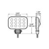 Peterson 906-MV Led Work Light, Rectangular, Pedestal-Mount, 1000 Lumens, Multi-Volt, Hardwired W/ Stripped Leads, 3″X 5″, White, Poly Bag
