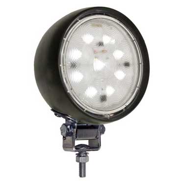 Peterson 907 Led Work Light, Round, Rubber Housing Pedestal-Mount 450 Lumen 4″ Multi-Volt, Poly Bag