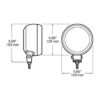 Peterson 907 Led Work Light, Round, Rubber Housing Pedestal-Mount 450 Lumen 4″ Multi-Volt, Poly Bag