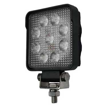 Peterson 910-MV Led Work Light, Square, Pedestal Mount 1200 Lumen 4.29″X4.29″ Multi-Volt, White, Box