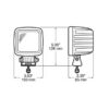 Peterson 928-MV Led Work Light, Square, Pedestal-Mount, 2520 Lumen N, 3.75″X3.75″Multi-Volt, White, Box