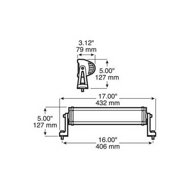 Peterson V933-MV Led Work Light Bar, Double Row, 14″, 3600 Lumen, White, Box