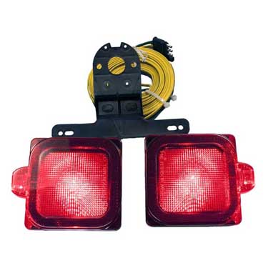 Peterson V944 Led Stop/Turn/Tail, & Side Marker, Rectangular, Submersible, Over 80″, Kit, Red, Viz Pack