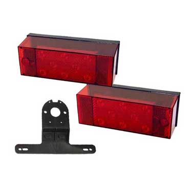 Peterson V947 Led Stop/Turn/Tail, & Side Marker, Rectangular, Submersible, Over 80″, Kit, Red, Viz Pack