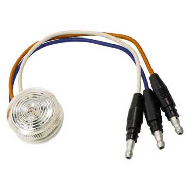 Peterson M186CTP-BT3 Led Auxiliary Tpms Malfunction Light, Dot Xl 8″ Leads W/ .180 Bullets 1.375″, White, Bulk Pack