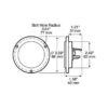 Peterson M189FA-CLP Led Clear Light, Single Diode, W/ Reflex, Flange, 2.5″, Amber, Bulk Pack