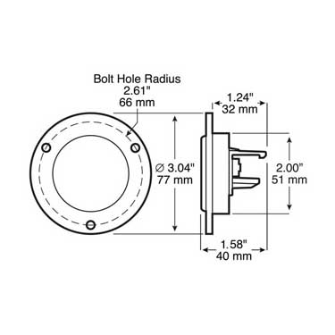 Peterson M190FA-CLP Single Diode Led Clear Light W/ Reflex, Flange, 2″, Amber, Bulk Pack