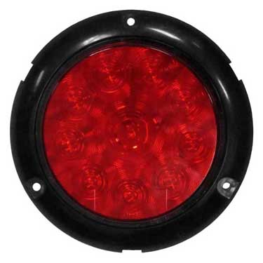 Peterson 418R-4 Led Stop/Turn/Tail, Round, 10 Diode Surface-Mount, 4″, Red, Poly Bag