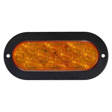 Peterson M823ATL-10 Led Turn Signal, Front & Rear Oval, Amp, Narrow Flange 7.88″X3.31″Multi-Volt, Amber, Bulk Pack