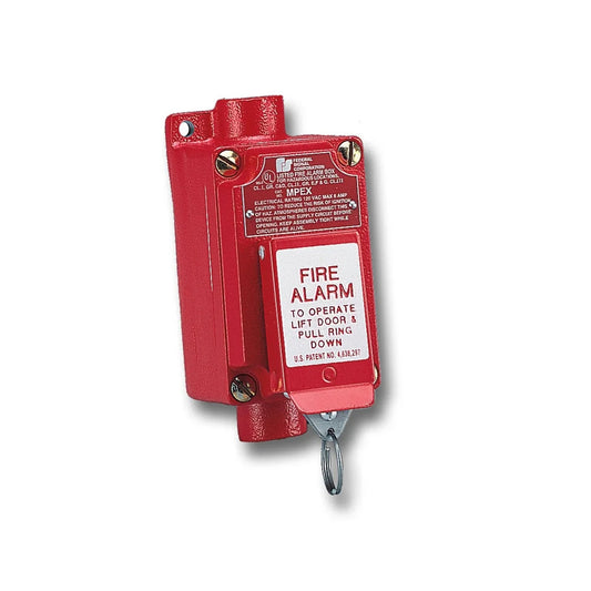 Federal Signal MPEX Explosion-Proof Fire Alarm Pull Stations, Red