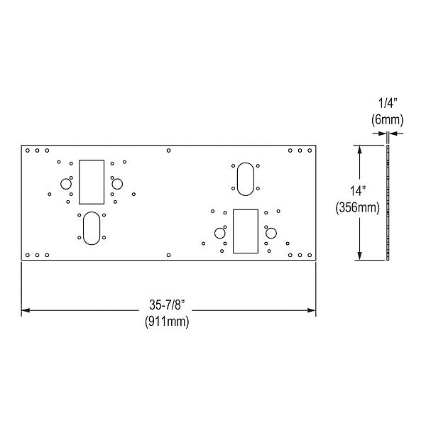 Elkay MPW200 In-wall Mounting Plate for Bi-level On-wall Non-refrigerated Fountains