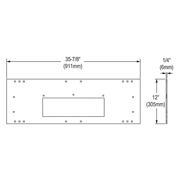 Elkay MPW201 In-wall Mounting Plate for Bi-level On-wall White Granite Composite Fountain
