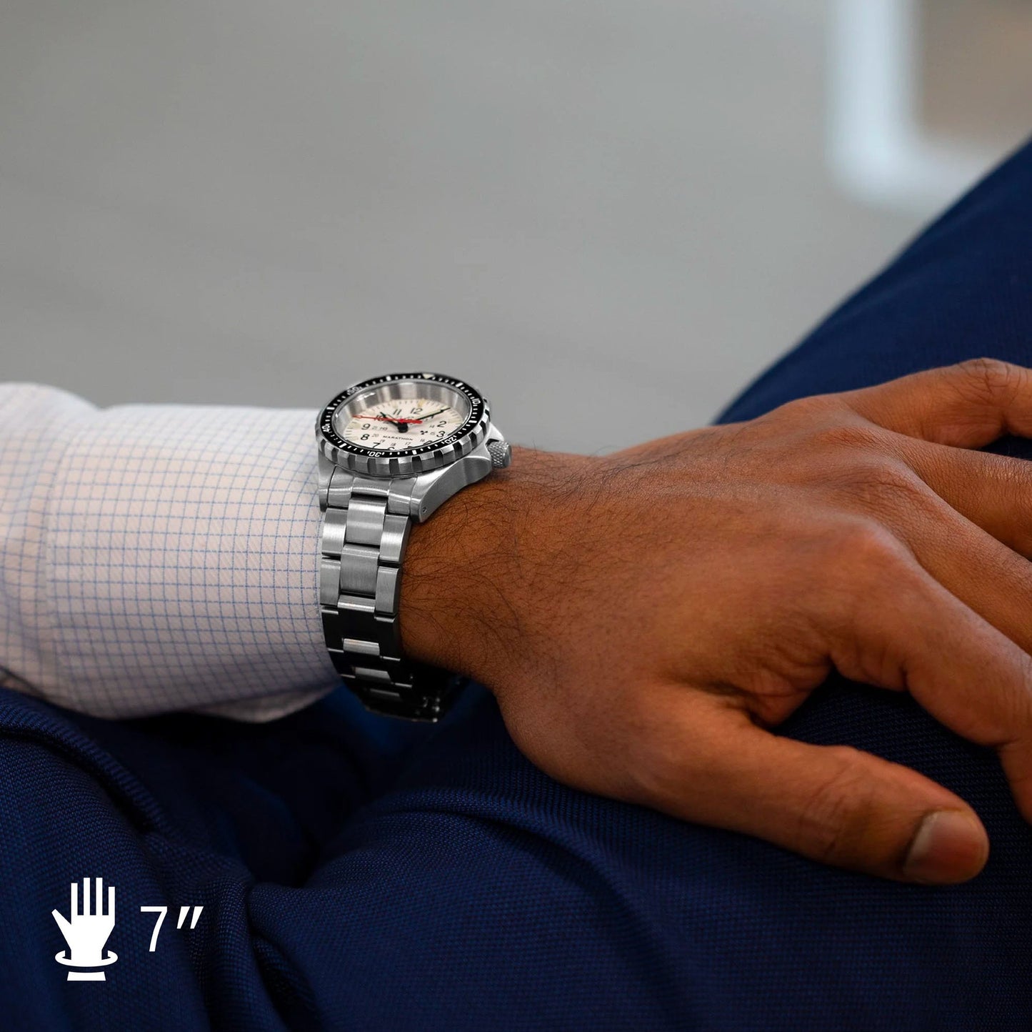 Marathon WW194027SS-0506 Arctic Edition Medium Diver's Quartz (MSAR Quartz) - 36mm with Stainless Steel MA Bracelet