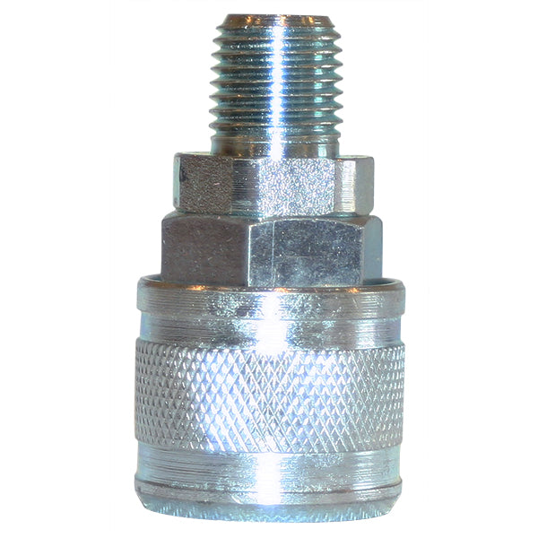 American Lube MSCM22-000 MS Series 1/4" Capacity Air Coupler, 1/4" NPT (M) Thread Size