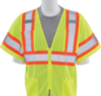 Delta Plus WEL63330BKSM S863C Non-ANSI Mesh Safety Vest Black, SM
