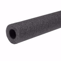 Jones Stephens I54075 3/4" ID (5/8" CTS 1/2" IPS) Semi-Slit Black Polyethylene Foam Pipe Insulation, 3/4" Wall Thickness, 162 ft. per Carton