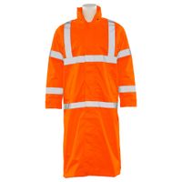 Delta Plus WEL62037HOXL S163 CL 3 Long Rain Coat, XL, Hi Viz Orange
