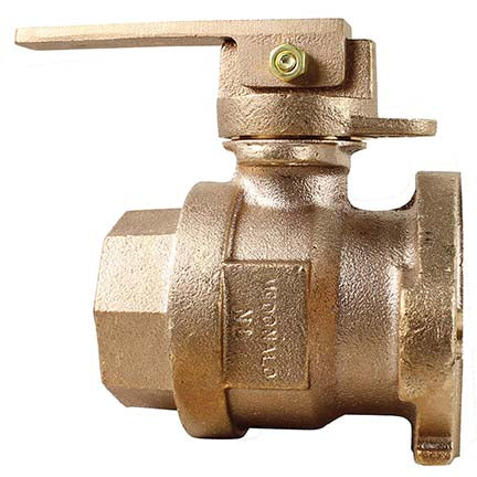 A.Y. McDonald 5132-352 76101Mw/Shdlb 3/4 Ball Valve W/Br Hdl Fnptxmeter -Nl