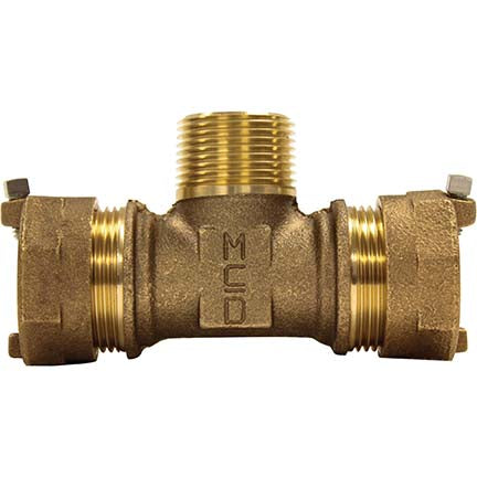 A.Y. McDonald 5120-453 74762-55 1X1 1/2 Tee Ip X Ip X Mnpt -Nl
