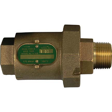 A.Y. McDonald 5133-463 711-4Em 44 Inline Dual Chk 1 Fnptx1 Mnpt-Nl