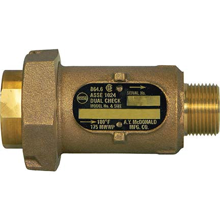 A.Y. McDonald 5135-216 711-3Na 33 Inline Dchk 5/8 Meterx5/8 Mmtr-Nl