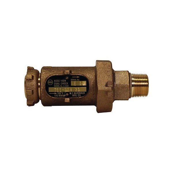 A.Y. McDonald 5135-248 711-3Ym 23 Inline Dlchk 5/8 Yokex3/4 Mnpt-Nl