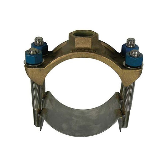 A.Y. McDonald 4148-069 3846 10X1 1/2 Ss Wide Strap Saddle 11.10Xfnpt