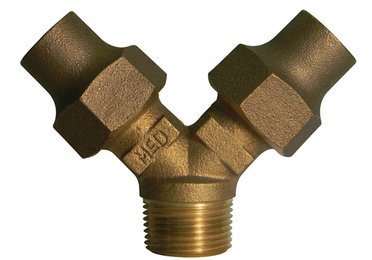 A.Y. McDonald 5125-155 708Ysmc 2X1 Y-Branch - 2" Mnpt X 1" Copper Flare