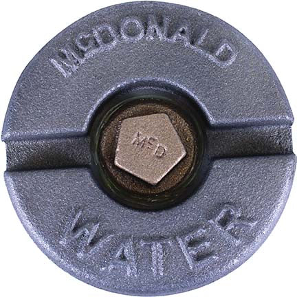 A.Y. McDonald 4510-467 5607Ltw Pentagon Plug Type Lid W/Tracer Wire 1 Tap