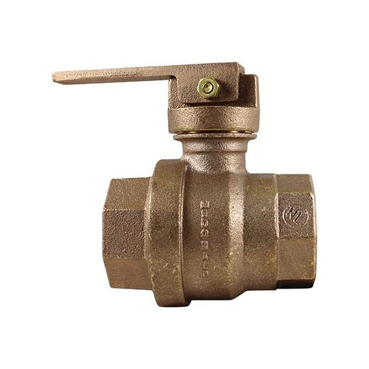 A.Y. McDonald 5142-380 76101/Shdlb 1 1/4 Ball Curb W/Br Hdl Fnptxfnpt-Nl