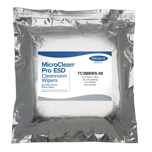SOS Cleanroom MicroClean Pro Microfiber Sealed Border, 9?x9?, ESD bag - Bag