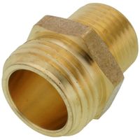 Jones Stephens G20010 3/4" MHT x 1/2" FPT Brass Garden Hose Adapter