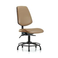 Blue Ridge Ergonomics VDHCH-MB-RG-T0-A0-RC-8540 Rutledge Vinyl Chair - Desk Height with Medium Back & Casters in Black Trailblazer™ Vinyl