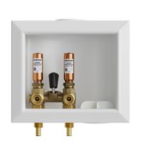 Jones Stephens B05855 Washing Machine Box, Left Outlet with Single Lever Valve, 1/2" PEX F1960 Connection