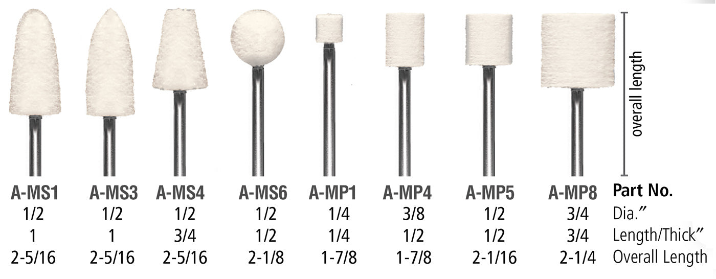 Foredom A-MS1M Mounted Felt Bob